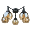 Anbauleuchte STAR 5xE27/60W/230V schwarz/rauchig beige