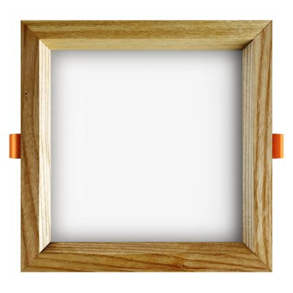 APLED - LED Einbauleuchte SQUARE WOODLINE LED/12W/230V 3000K 17x17 cm massiv Esche