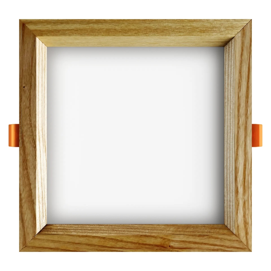 APLED - LED Einbauleuchte SQUARE WOODLINE LED/12W/230V 3000K 17x17 cm massiv Esche