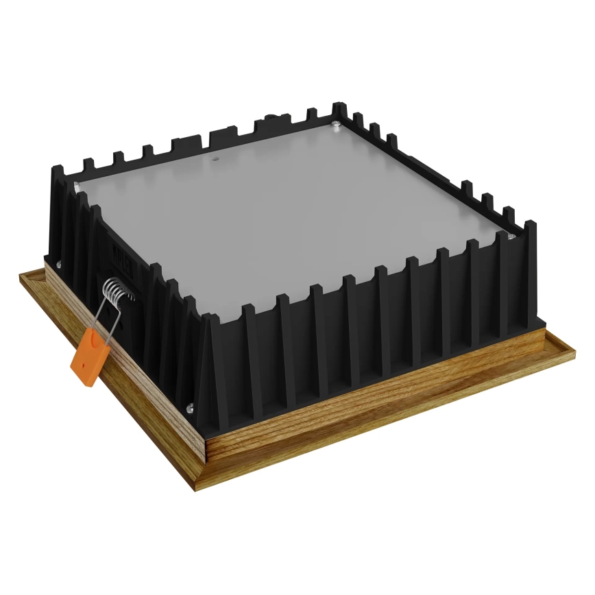 APLED - LED Einbauleuchte SQUARE WOODLINE LED/12W/230V 3000K 17x17 cm massiv Esche