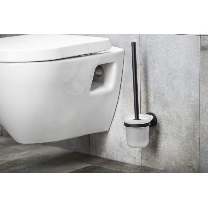 Aqualine - Wand-WC-Bürste SAMBA Milchglas/matt Schwarz
