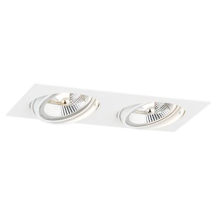 Argon 1046 - Einbauleuchte OLIMP 2xGU10-AR111/12W/230V weiß