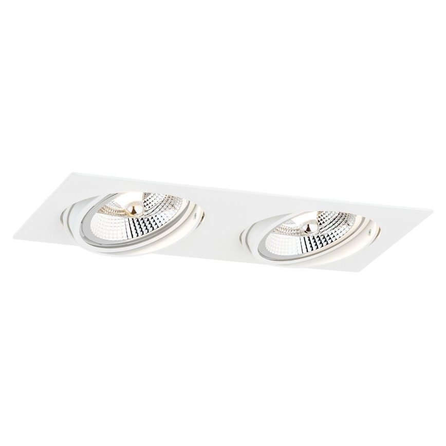 Argon 1046 - Einbauleuchte OLIMP 2xGU10-AR111/12W/230V weiß