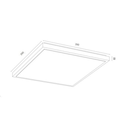 Argon 1815 - Deckenleuchte CARLSON 4xE27/15W/230V 39x39 cm schwarz