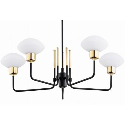 Argon 2128 - Deckenleuchte an Stange RAVELLO 5xE14/15W/230V schwarz/gold