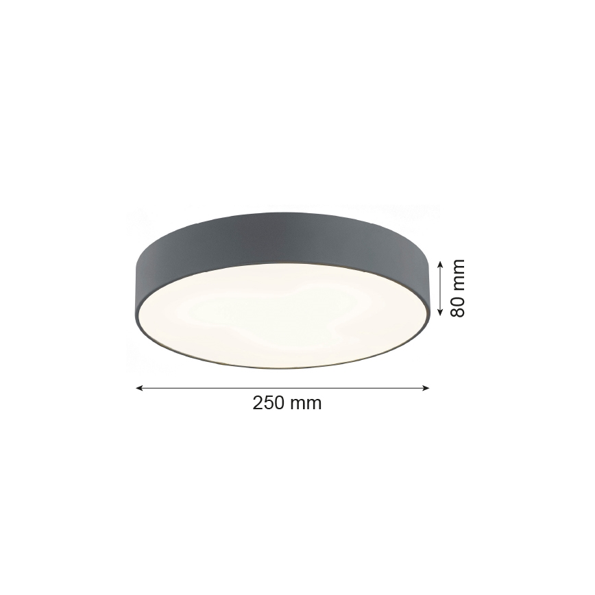 Argon 3080 - Deckenleuchte DARLING 2xE27/15W/230V Ø 25 cm grau