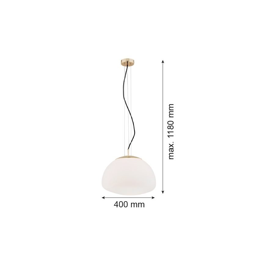 Argon 4317 - Hängeleuchte an Seil TRINI 1xE27/15W/230V Ø 40 cm goldfarben