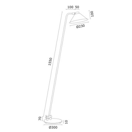 Argon 4997 - Stehlampe GABIAN 1xE27/15W/230V weiß