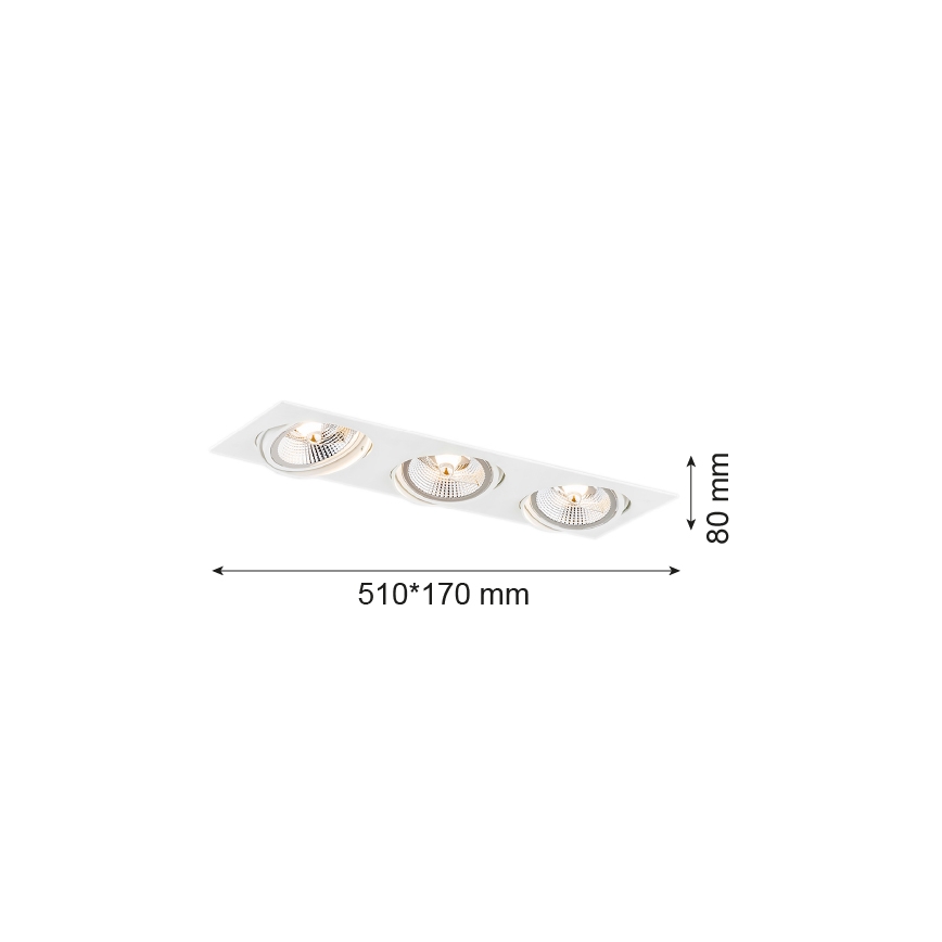 Argon 6115 - Deckenleuchte OLIMP 3xGU10-AR111/12W/230V weiß