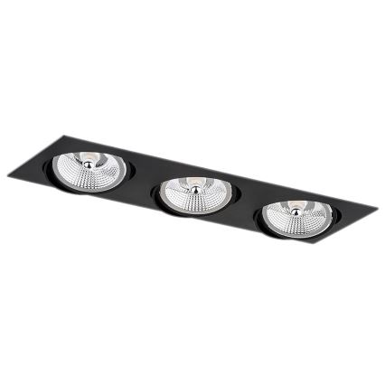 Argon 6116 - Einbauleuchte OLIMP 3xGU10-AR111/12W/230V schwarz