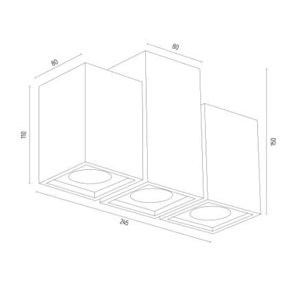 Argon 6269 - Strahler MORTIMER 3xGU10/5W/230V