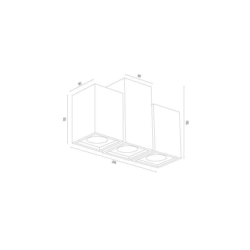 Argon 6269 - Strahler MORTIMER 3xGU10/5W/230V