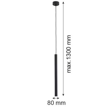 Argon 8067 - Hängeleuchte an Seil ETNA 1xG9/6W/230V schwarz