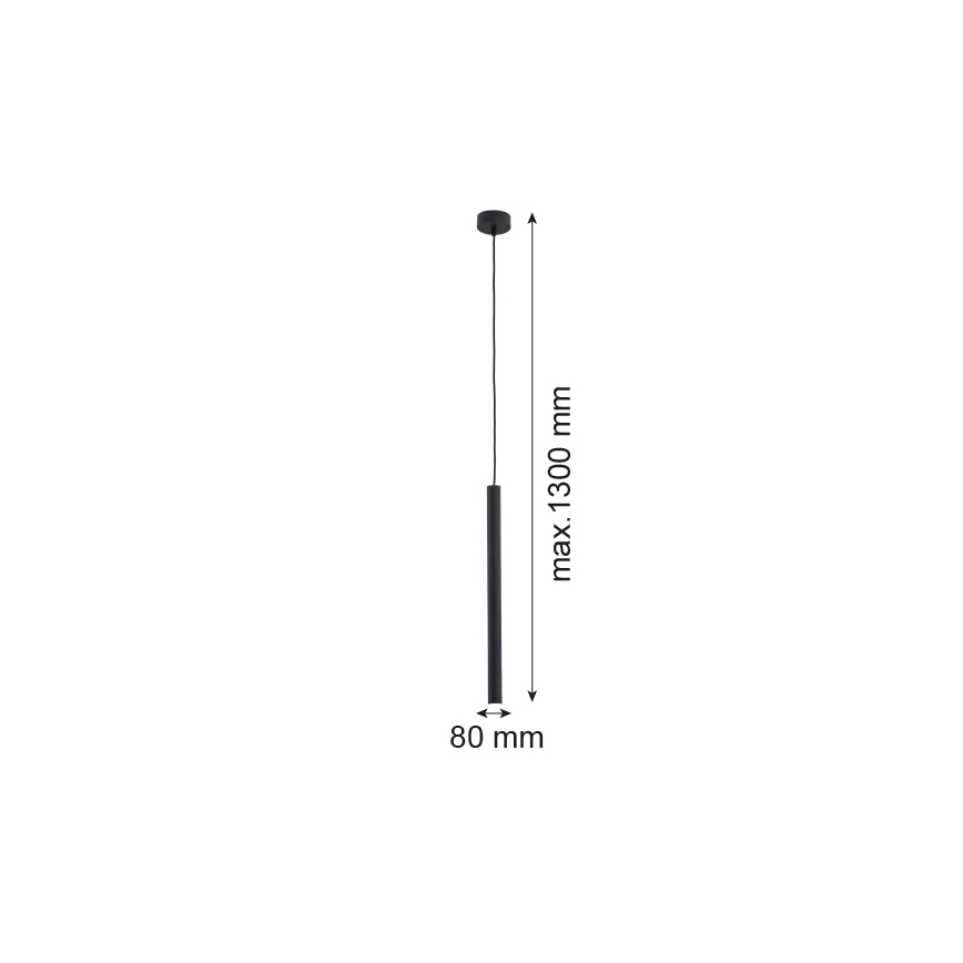 Argon 8067 - Hängeleuchte an Seil ETNA 1xG9/6W/230V schwarz