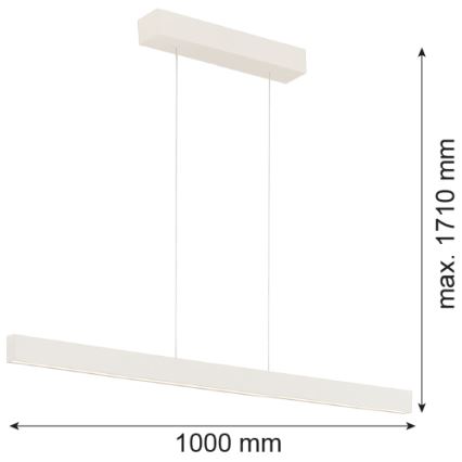 Argon 8302 - LED-Deckenleuchte an Kabel BALANS LED/35W/230V 3000K creme