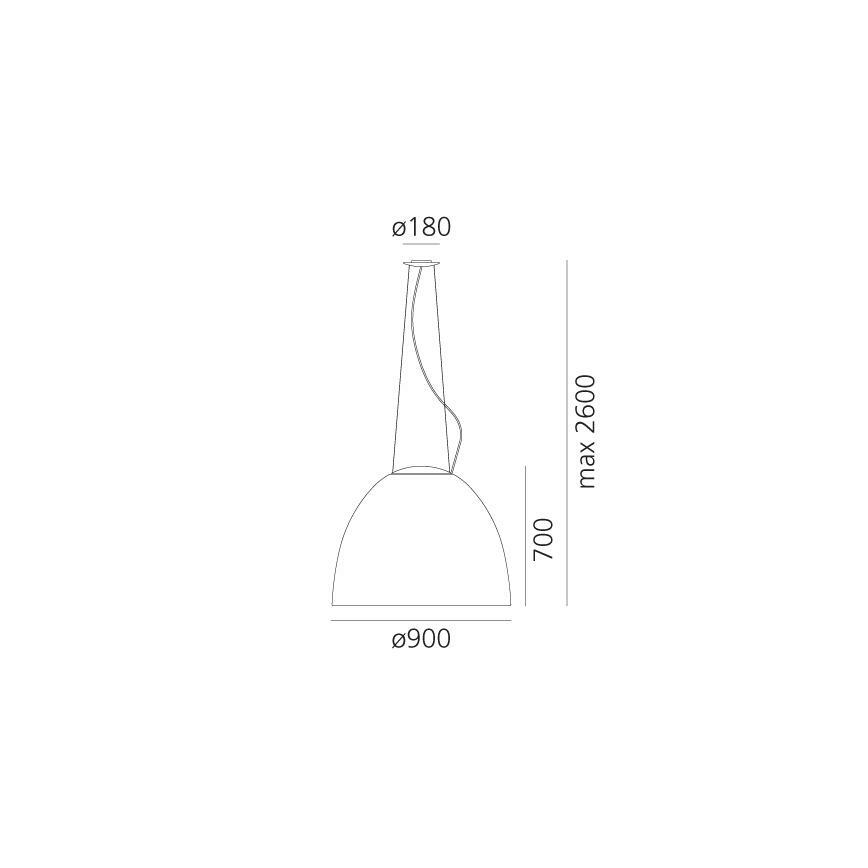 Artemide A242900 - Hängeleuchte NUR 2xR7s/11W/230V anthrazit
