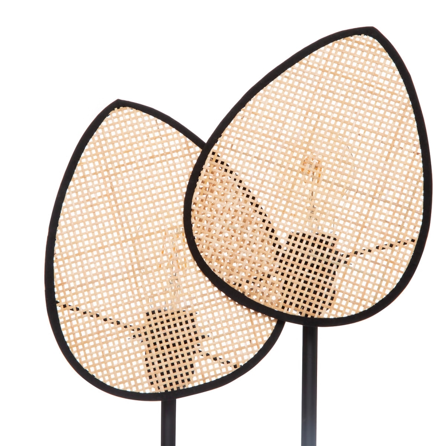 Atmosphera - Tischlampe OLME 2xE27/40W/230V Rattan