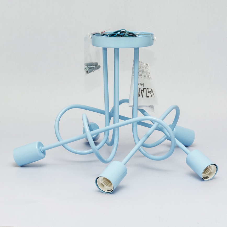 Aufbau-Deckenleuchte OXFORD 5xE27/15W/230V blau