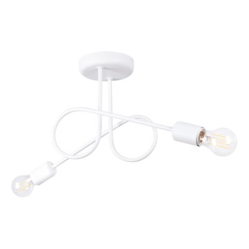 Aufbauleuchte LOOP 2xE27/15W/230V weiß