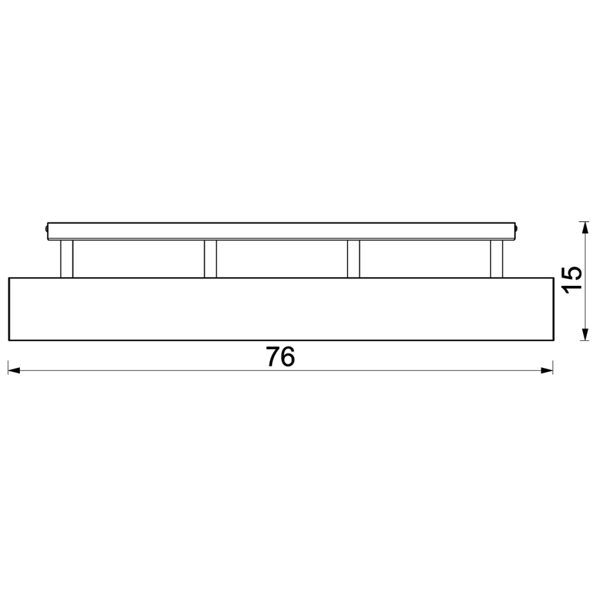 Aufbauleuchte MAISON 4xGU10/8W/230V braun/Eiche
