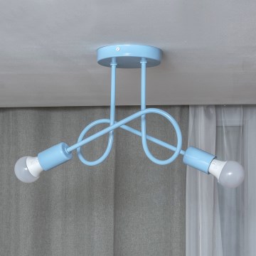 Aufbauleuchte OXFORD 2xE27/15W/230V blau