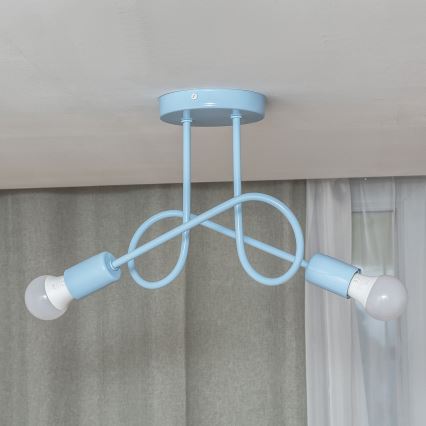 Aufbauleuchte OXFORD 2xE27/15W/230V blau