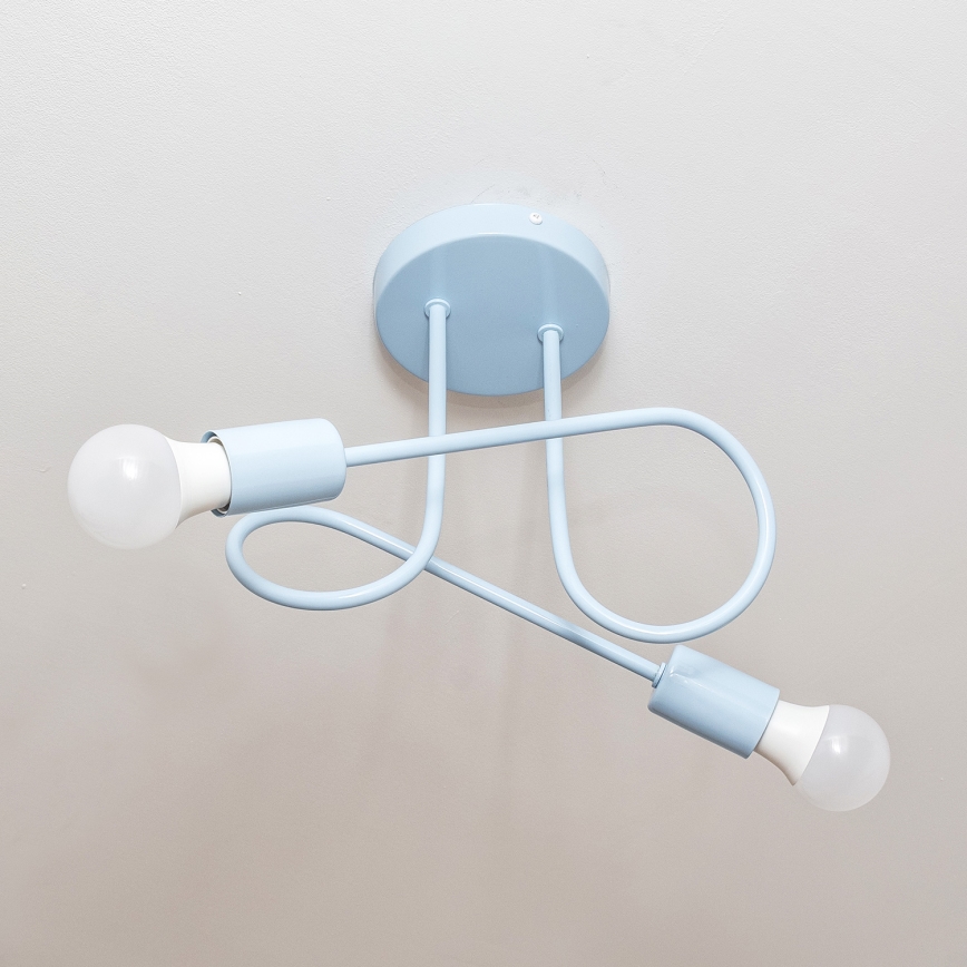 Aufbauleuchte OXFORD 2xE27/15W/230V blau