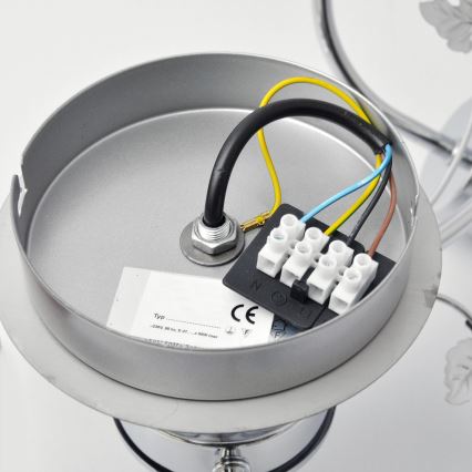 Aufbauleuchte SOPHIA 3xE27/15W/230V glänzendes Chrom/klar