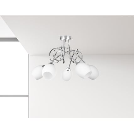 Aufbauleuchte TWIST WHITE 5xE14/40W/230V