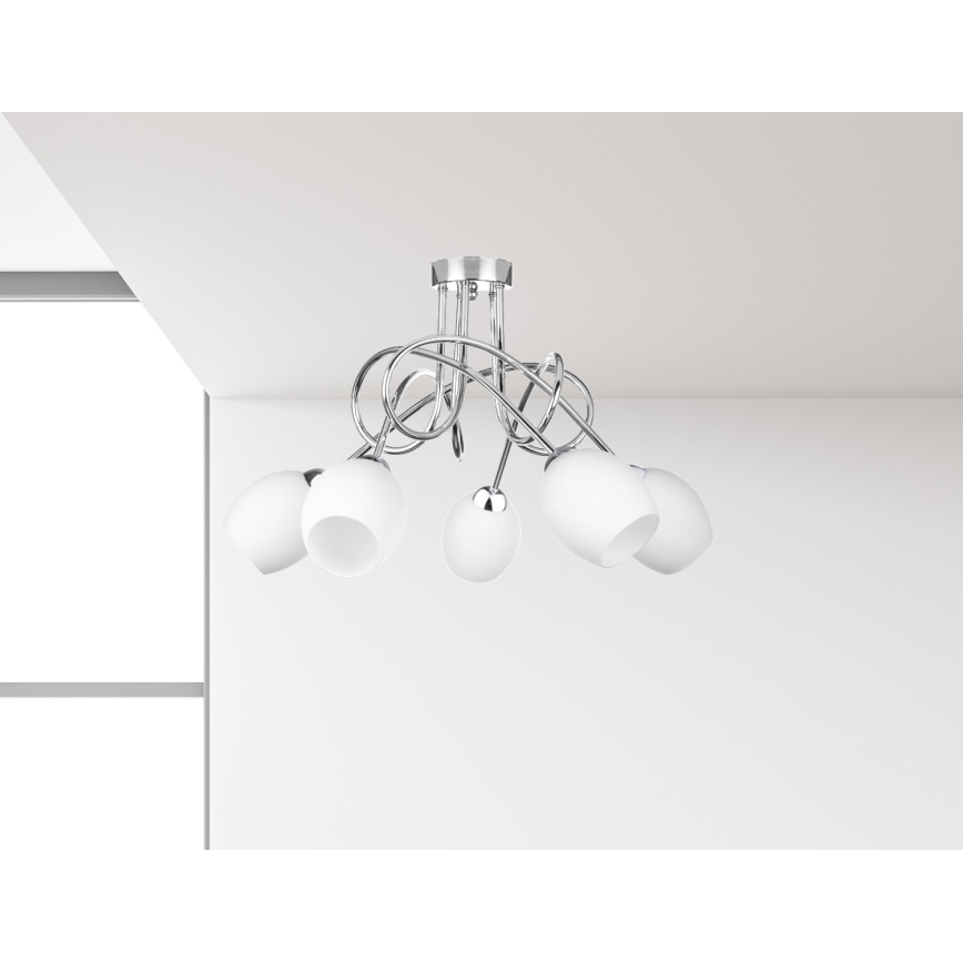 Aufbauleuchte TWIST WHITE 5xE14/40W/230V