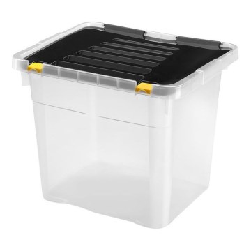 Aufbewahrungsbox 36 l schwarz/klar
