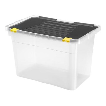 Aufbewahrungsbox 54 l schwarz/klar