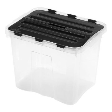 Aufbewahrungsbox DRAGON 10 l schwarz/klar