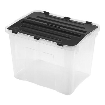 Aufbewahrungsbox DRAGON 42 l schwarz/klar