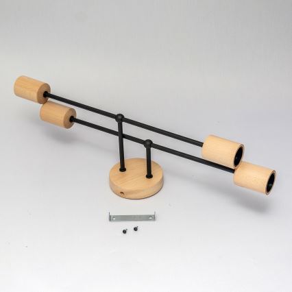 Aufgesetzte Deckenleuchte CAMBRIDGE 4xE27/15W/230V aus Kiefernholz