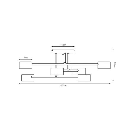 Aufgesetzte Deckenleuchte HALO 6xGX53/10W/230V, weiß