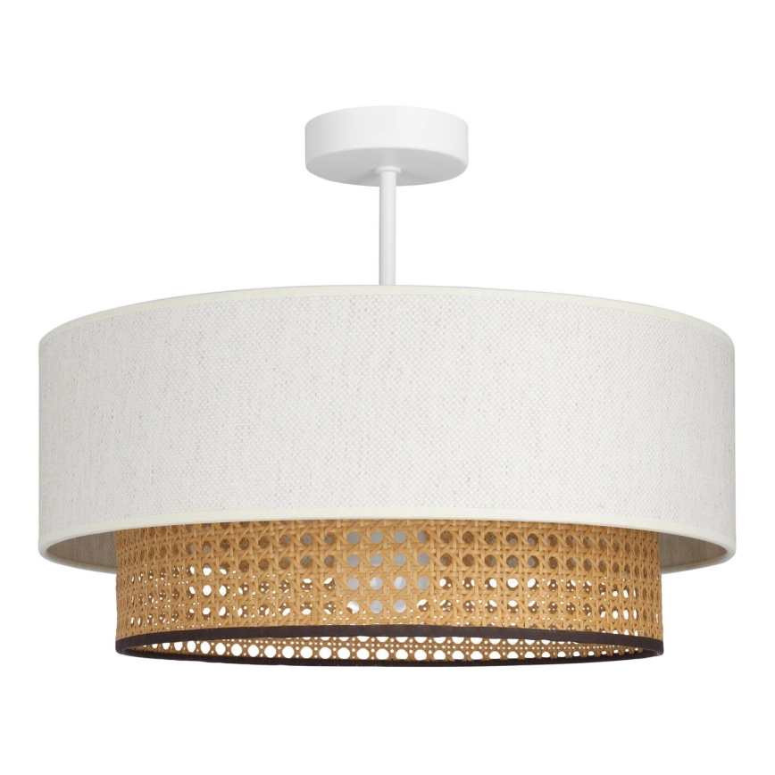 Aufgesetzte Deckenleuchte NATIA 1xE27/60W/230V weiß/braun