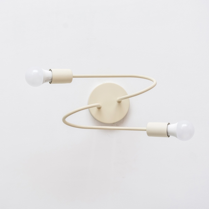 Aufgesetzte Deckenleuchte OXFORD 2xE27/15W/230V cremefarben