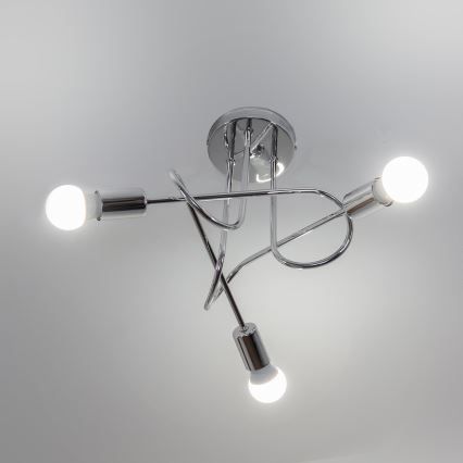 Aufgesetzte Deckenleuchte OXFORD 3xE27/15W/230V, glänzender Chrom