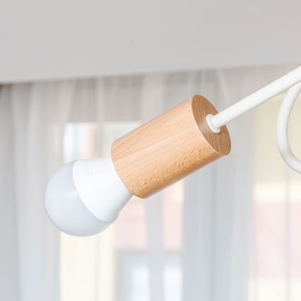 Aufgesetzte Deckenleuchte OXFORD 3xE27/15W/230V Kiefer/Creme