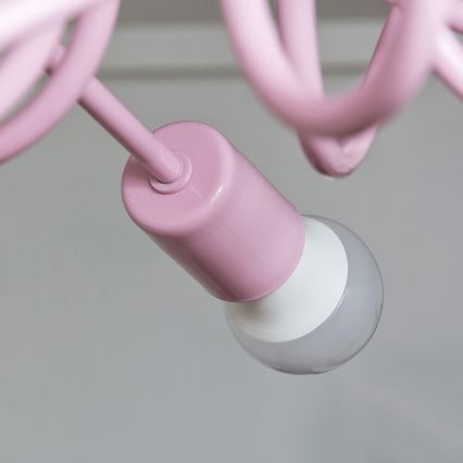 Aufgesetzte Deckenleuchte OXFORD 3xE27/15W/230V rosa