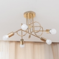 Aufgesetzte Deckenleuchte OXFORD 5xE27/15W/230V, gold