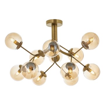 Aufgesetzte Deckenleuchte VARANA 12xE14/40W/230V Bronze