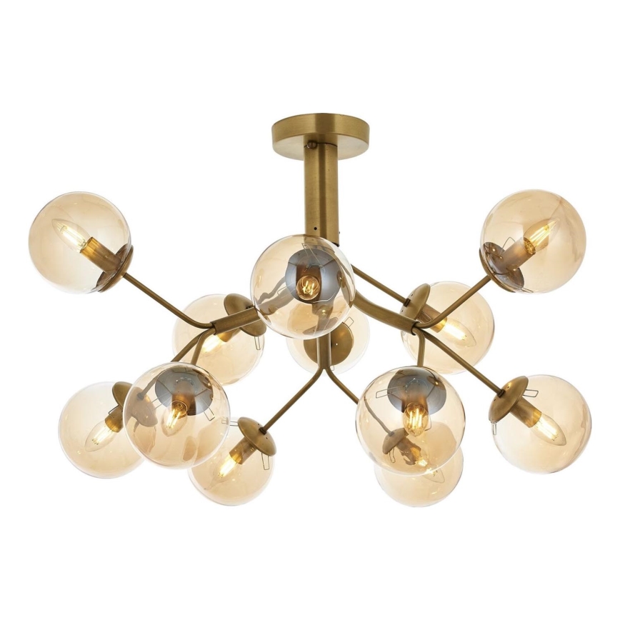 Aufgesetzte Deckenleuchte VARANA 12xE14/40W/230V Bronze
