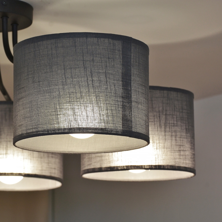 Aufgesetzter Kronleuchter ALBA 5xE27/15W/230V grau