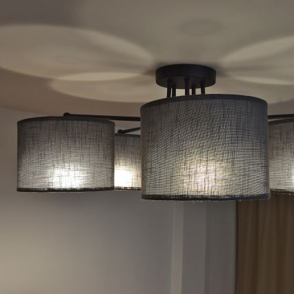 Aufgesetzter Kronleuchter ALBA 5xE27/15W/230V grau