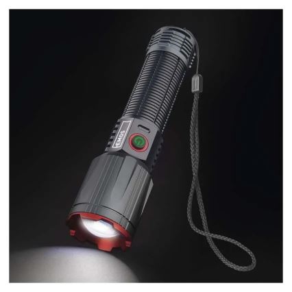 Aufladbare LED-Metall-Taschenlampe LED/5V 3000 glänzend 5000 mAh IP43