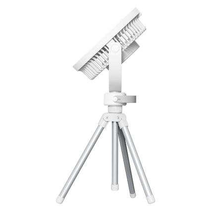 Aufladbarer Tischventilator mit LED-Beleuchtung 8W/3,7V 2400 mAh weiß