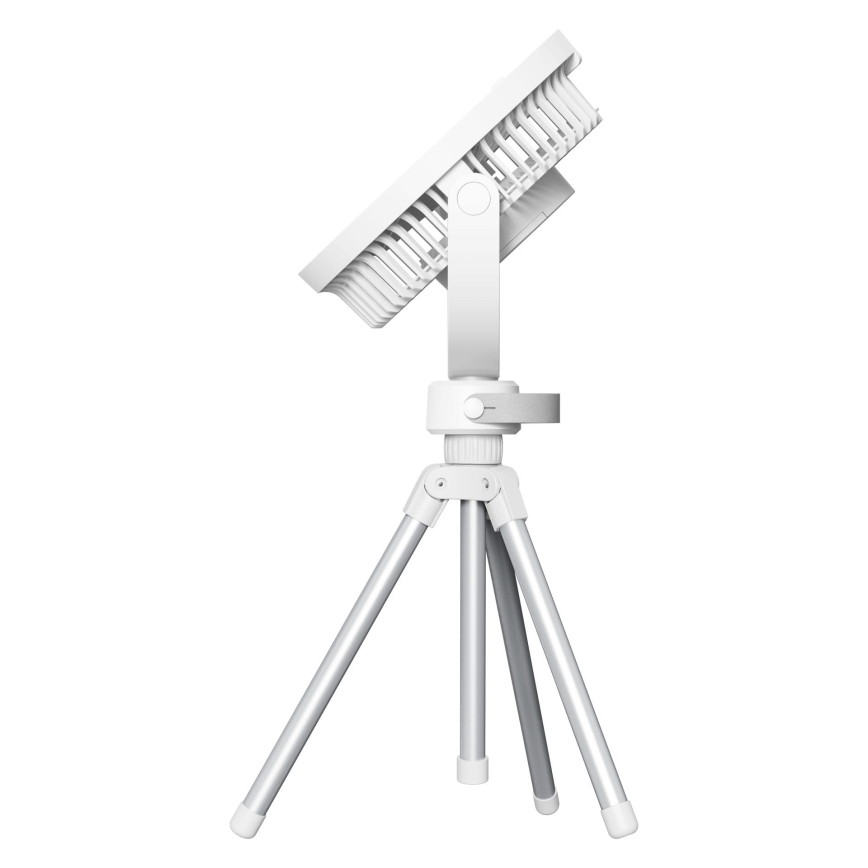 Aufladbarer Tischventilator mit LED-Beleuchtung 8W/3,7V 2400 mAh weiß