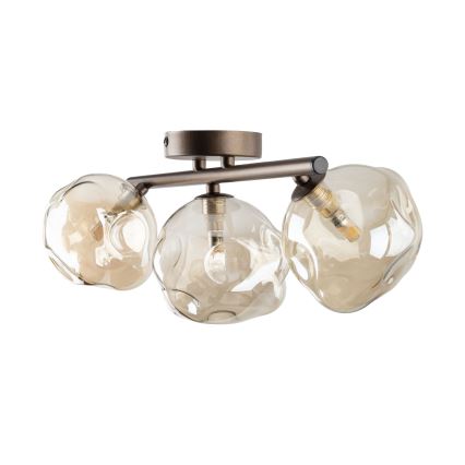 Aufputz-Deckenleuchte LAVA 3xG9/8W/230V Bronze/rauchiges Beige